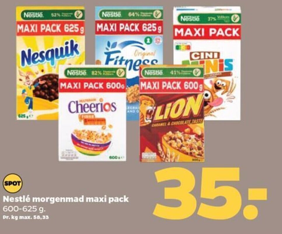 Nestlé Morgenmad Maxi Pack tilbud hos Netto