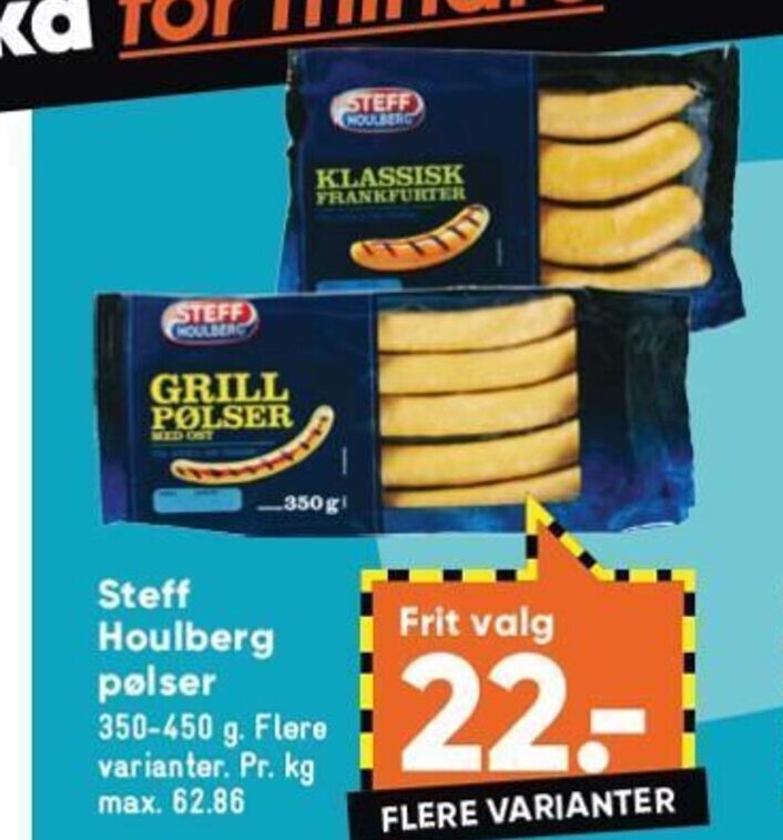 Steff Houlberg Pølser tilbud hos Bilka