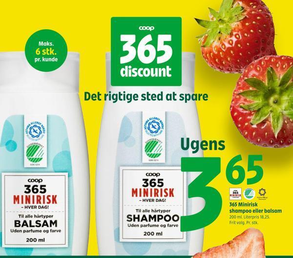 365 Minirisk Shampoo Eller Balsam Tilbud Hos Coop 365