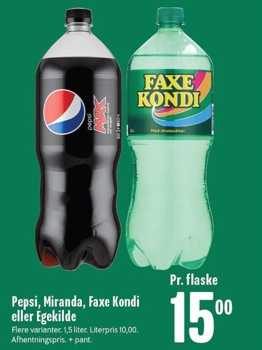 Pepsi Miranda Faxe Kondi Eller Egekilde Tilbud Hos Min K Bmand