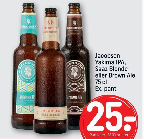 Jacobsen Yakima Ipa Saaz Blonde Eller Brown Ale Tilbud Hos Rema