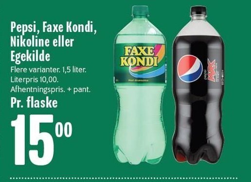 Pepsi Faxe Kondi Nikoline Eller Egekilde Tilbud Hos Min K Bmand