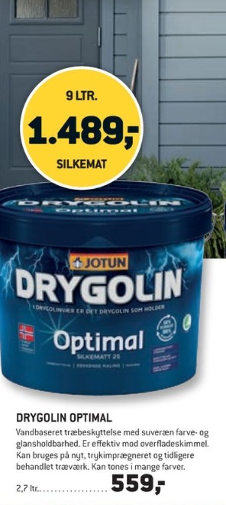 Drygolin træbeskyttelse tilbud hos XL BYG