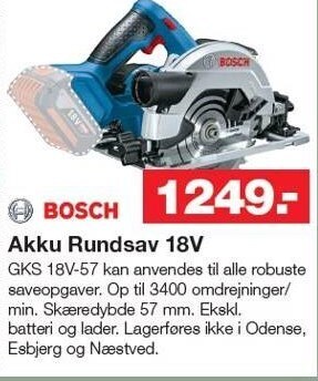 Bosch Akku Rundsav V Tilbud Hos Bauhaus