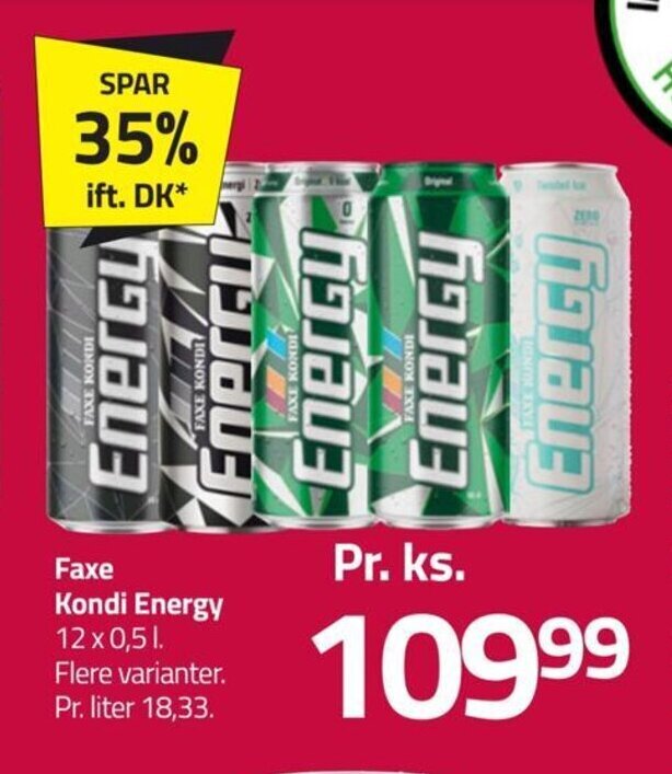 Faxe Kondi Energy Tilbud Hos Fleggaard