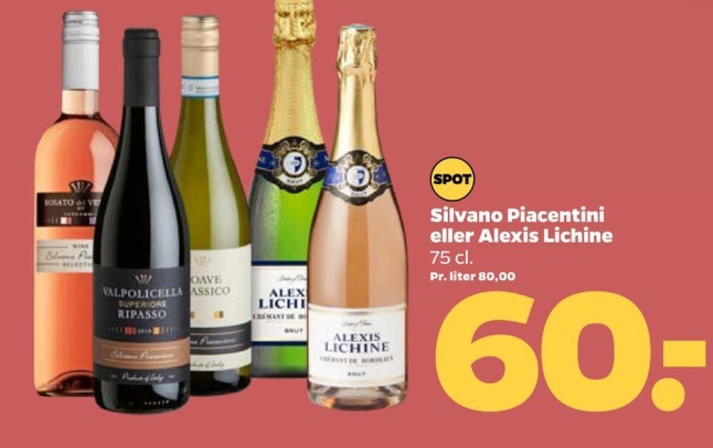 Ukendt italiensk rødvin tilbud hos Netto