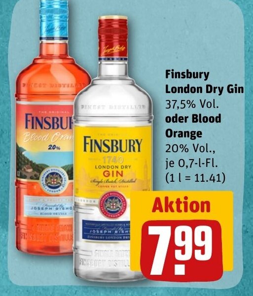 Finsbury London Dry Gin Oder Blood Orange Tilbud Hos Rewe