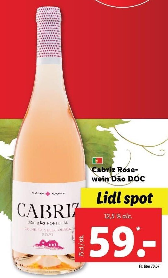 Cabriz rosewein däo doc tilbud hos Lidl