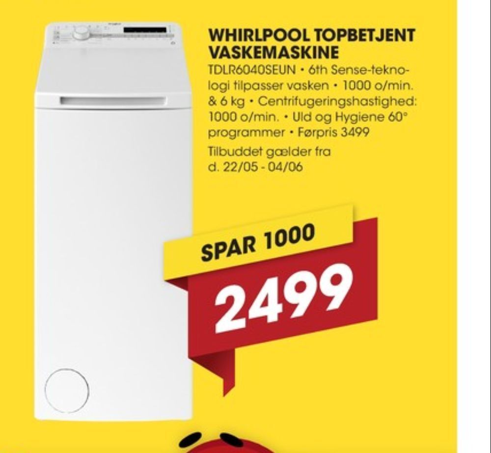 Whirlpool Vaskemaskine Tilbud Hos Punkt