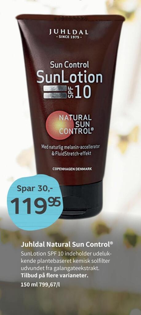 Juhldal Natural Sun Control Tilbud Hos Din Lokale Helsekost