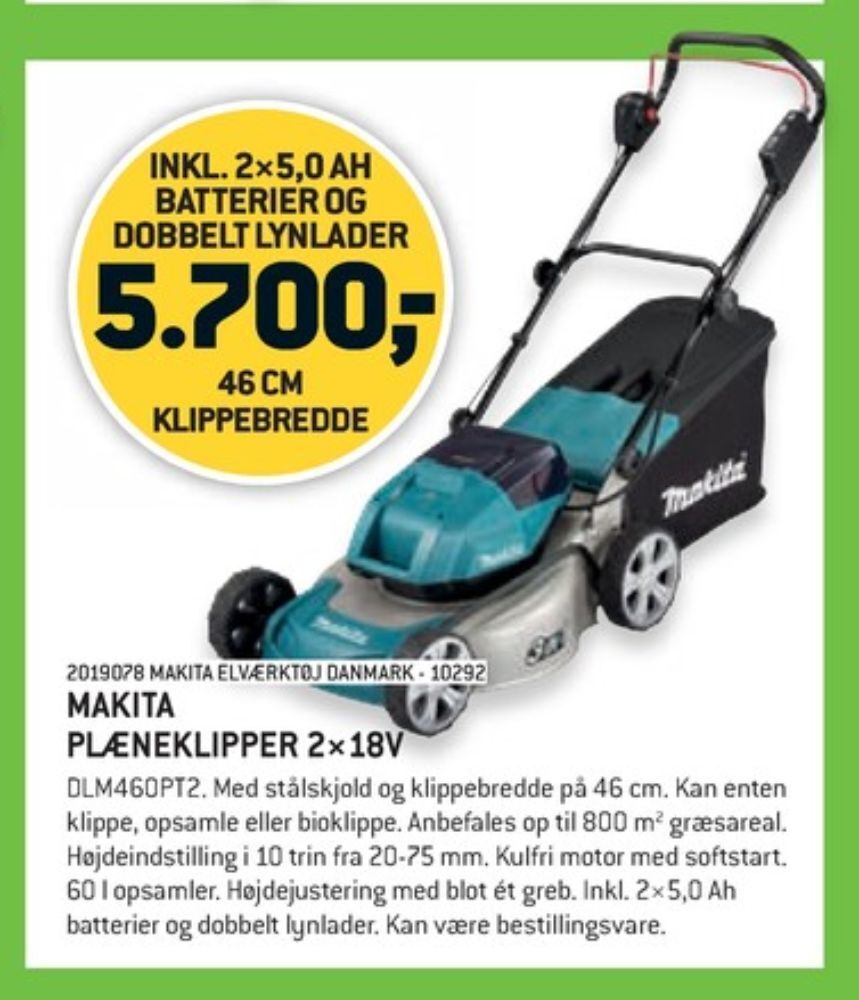 Makita plæneklipper tilbud hos XL BYG