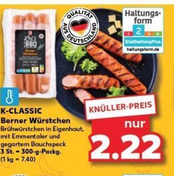 K CLASSIC Berner Würstchen tilbud hos Kaufland