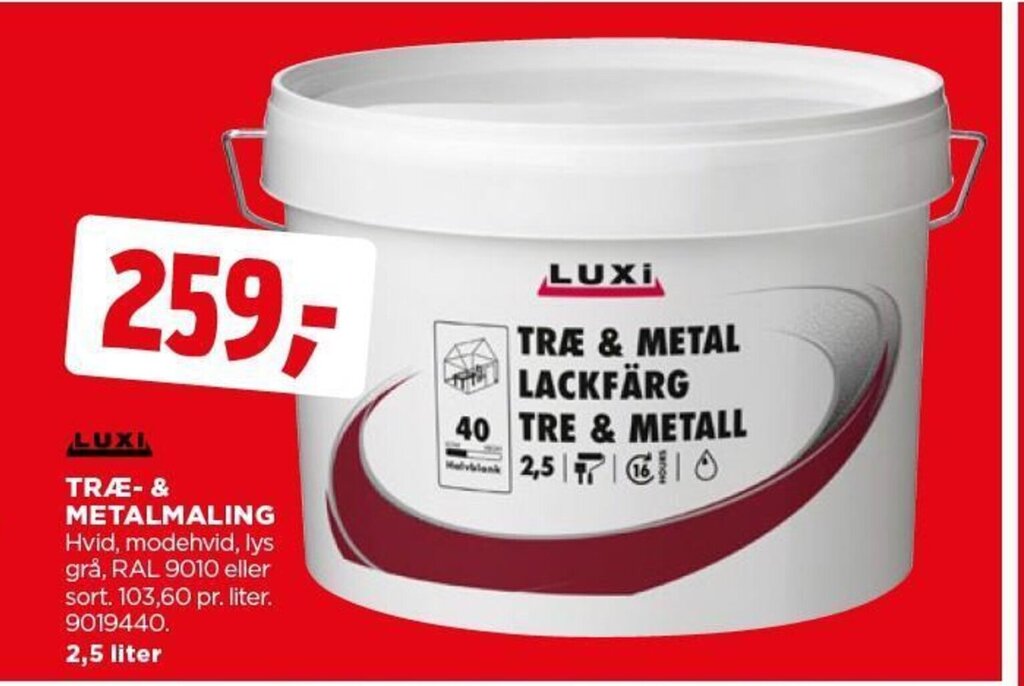 Luxi Tr Metalmaling Tilbud Hos Jem Fix