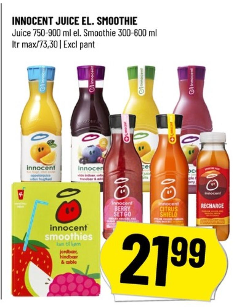 Innocent Appelsinjuice Med Frugtk D Tilbud Hos L Vbjerg