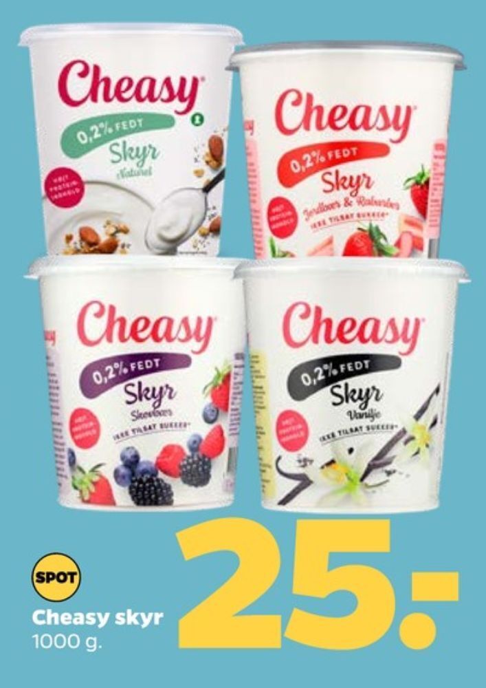 Cheasy Skyr Naturel Tilbud Hos Netto