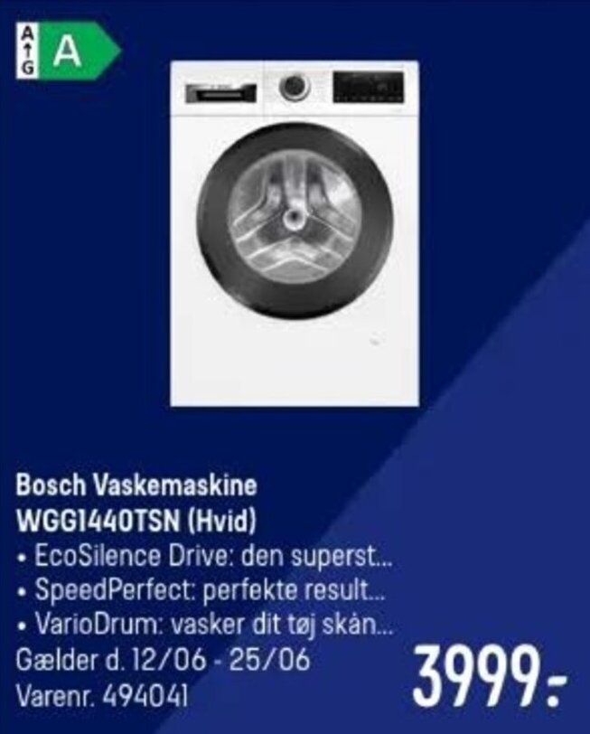 Bosch Vaskemaskine Wgg Tsn Hvid Tilbud Hos Elgiganten