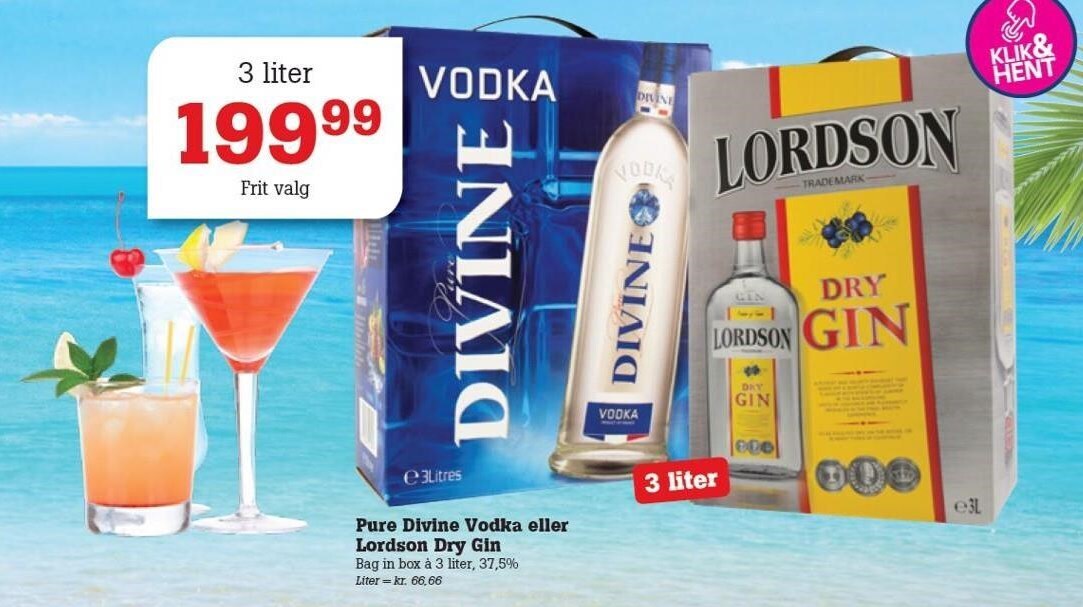 Pure Divine Vodka Eller Lordson Dry Gin Tilbud Hos Poetzsch Padborg