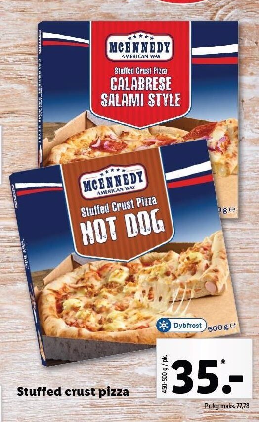 Mcennedy Stuffed Crust Pizza Tilbud Hos Lidl