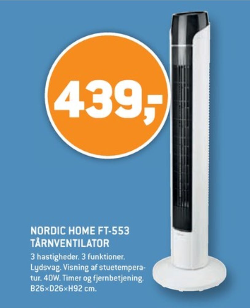 Nordic Home Gulvventilator Tilbud Hos Xl Byg