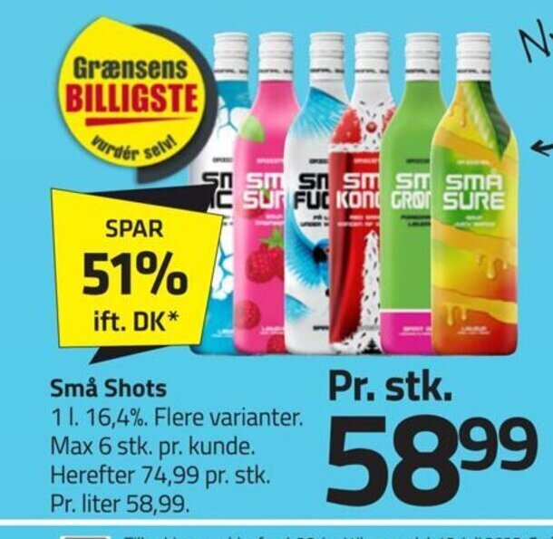 Små Shots tilbud hos Fleggaard