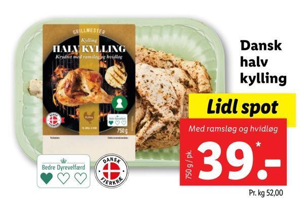 Dansk Halv Kylling Tilbud Hos Lidl