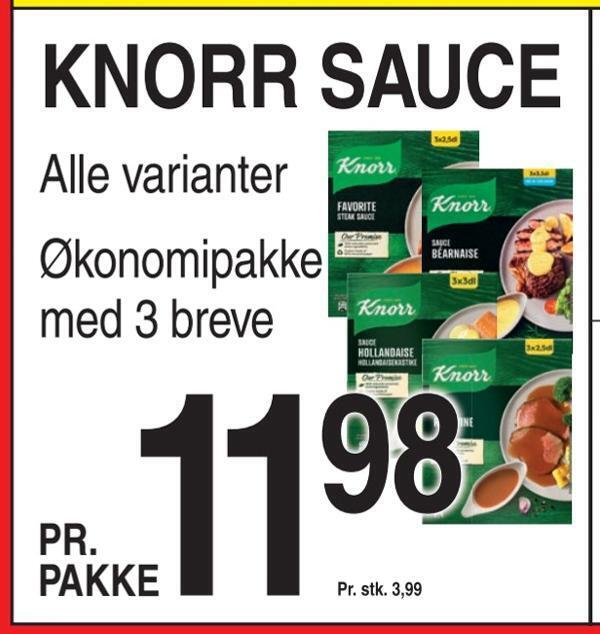 Knorr Sauce Tilbud Hos Abc Lavpris