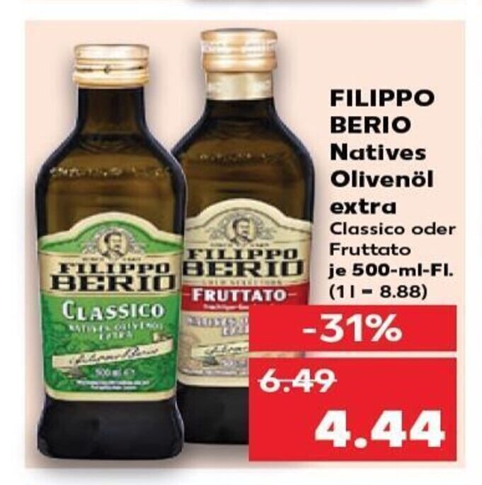 Filippo Berio Natives Oliven L Extra Tilbud Hos Kaufland