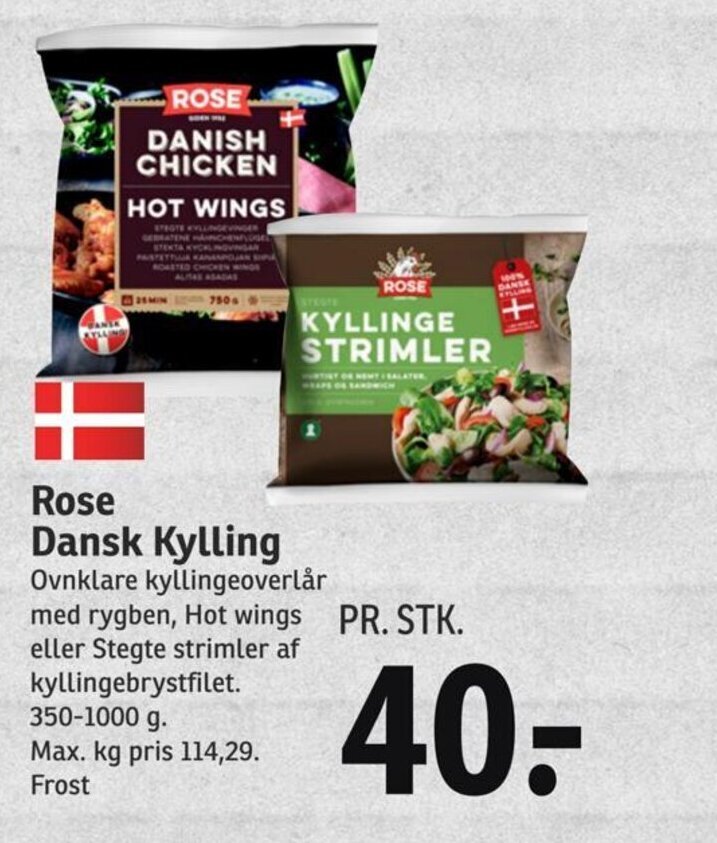 Rose Dansk Kylling Tilbud Hos SPAR