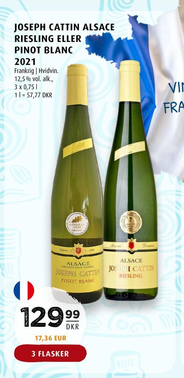 Joseph Cattin Alsace Riesling Eller Pinot Blanc Tilbud Hos