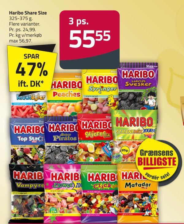 Haribo Share Size Tilbud Hos Fleggaard