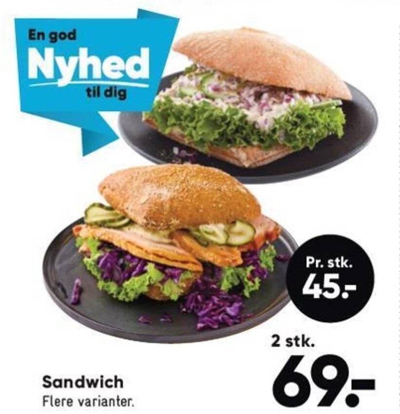 Sandwich Flere Varianter Tilbud Hos Bilka