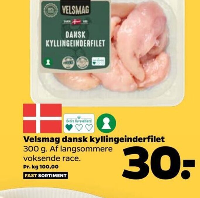 Velsmag Dansk Kyllingeinderfilet Tilbud Hos Netto