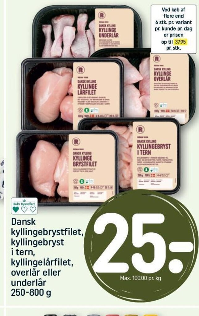 Dansk Kyllingebrystfilet Kyllingebryst I Tern Kyllingel Rfilet