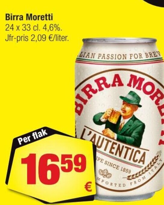 Birra Moretti X Cl Tilbud Hos Calle