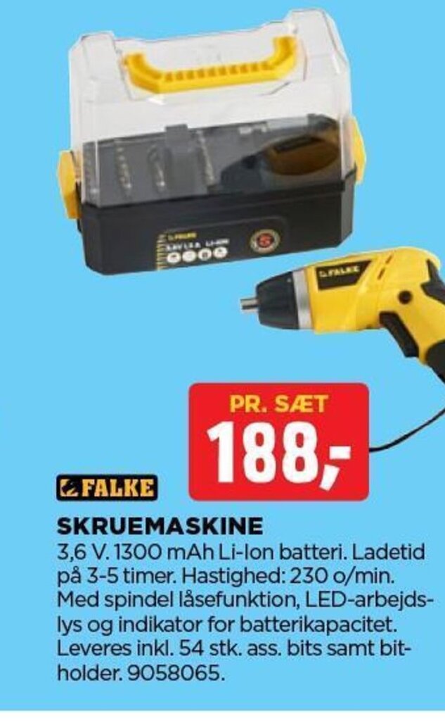 Falke Skruemaskine Tilbud Hos Jem Fix