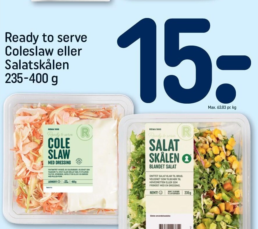 Coleslaw el salatskålen tilbud hos Rema 1000