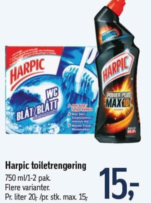 Harpic toiletrengøring 750 ml 1 2 pak Flere varianter tilbud hos Føtex