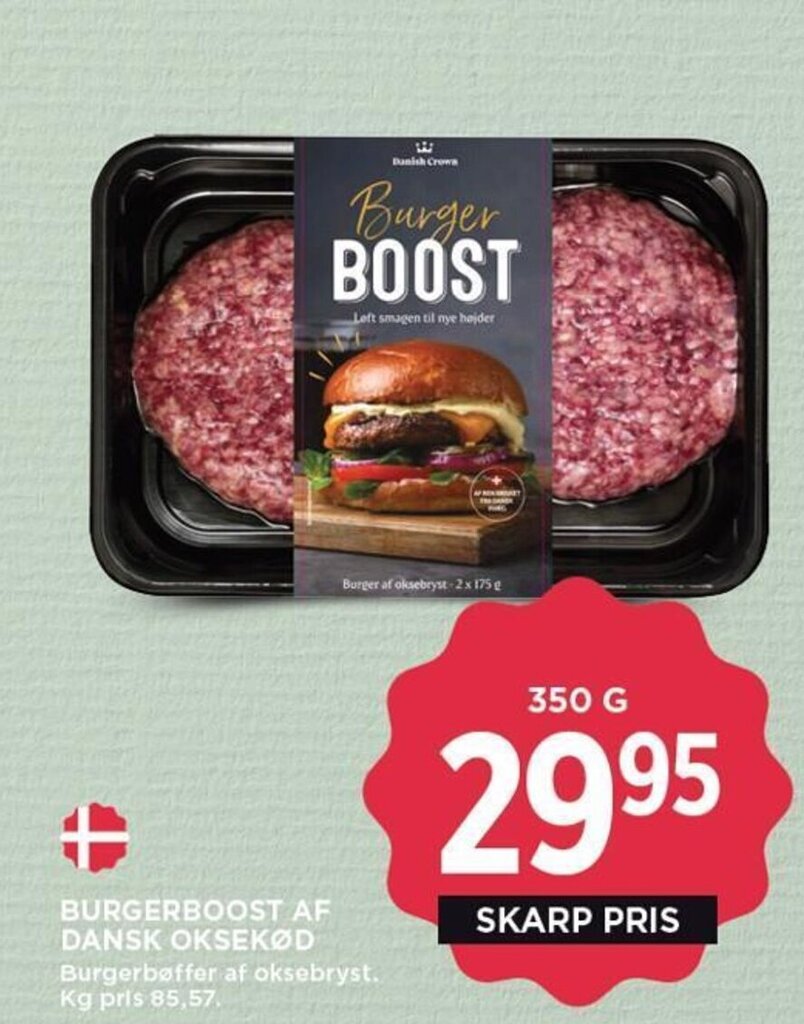 Burgerboost Af Dansk Oksek D Tilbud Hos Meny