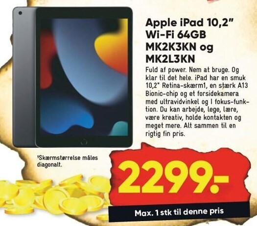 Apple Ipad Wi Fi Gb Mk K Kn Og Mk L Kn Tilbud Hos Bilka