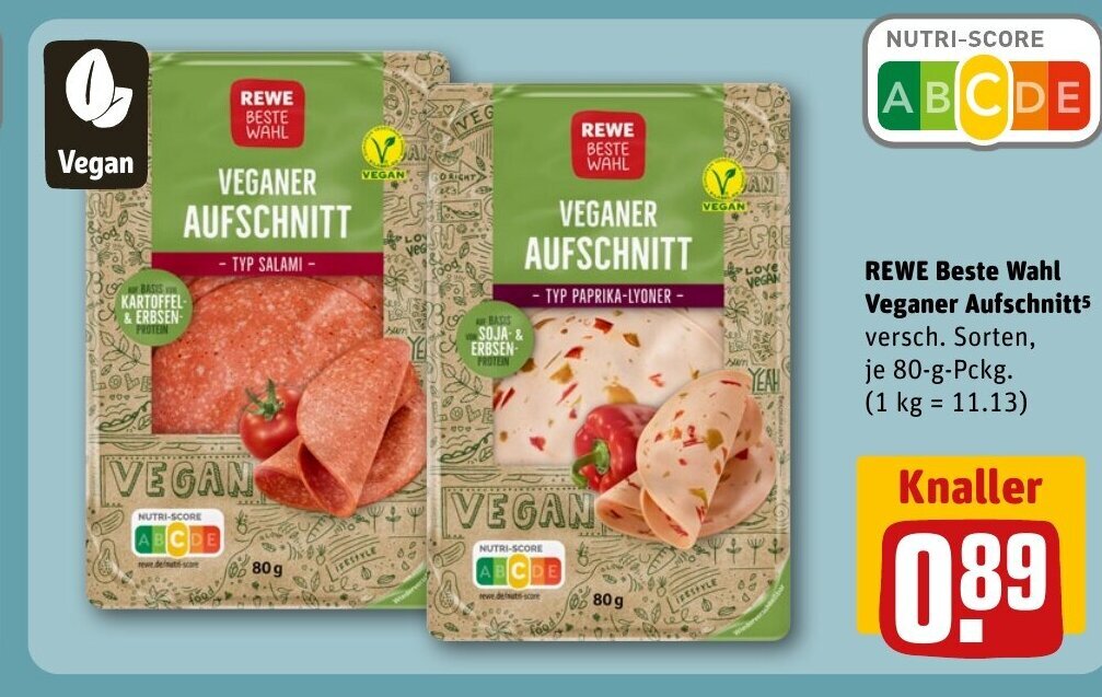 Rewe Beste Wahl Veganer Aufschnitt Tilbud Hos Rewe