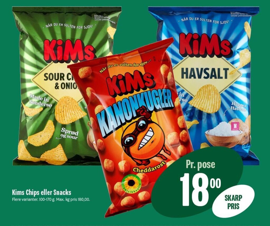 Kims Chips Eller Snacks Tilbud Hos Min K Bmand