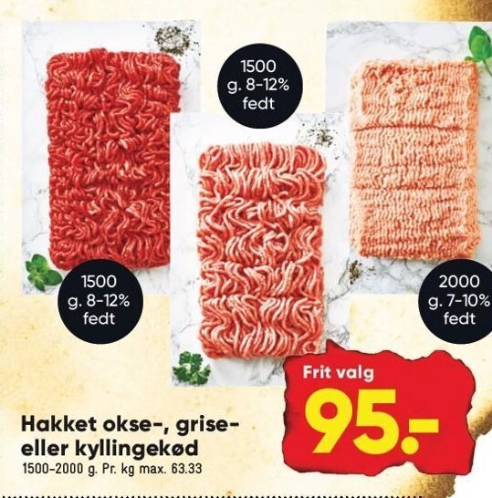 Hakket Okse Grise Eller Kyllingek D Tilbud Hos Bilka