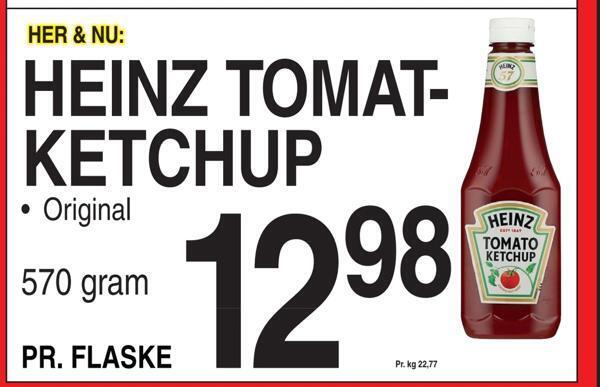 Heinz Tomatketchup Tilbud Hos ABC Lavpris