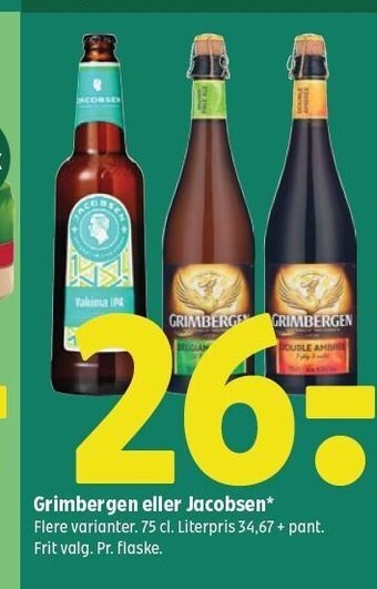 Grimbergen Eller Jacobsen 75 Cl Tilbud Hos Coop 365