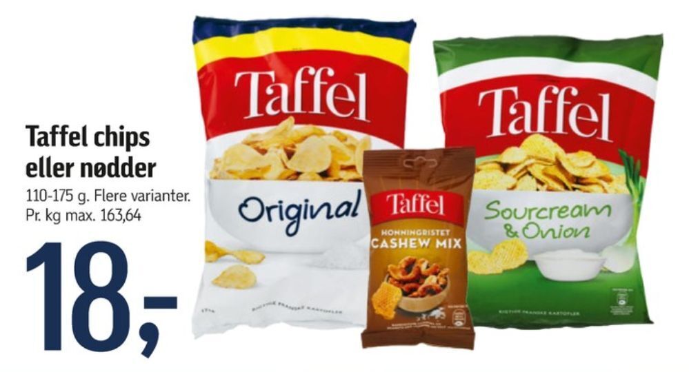 Taffel Chips Tilbud Hos F Tex