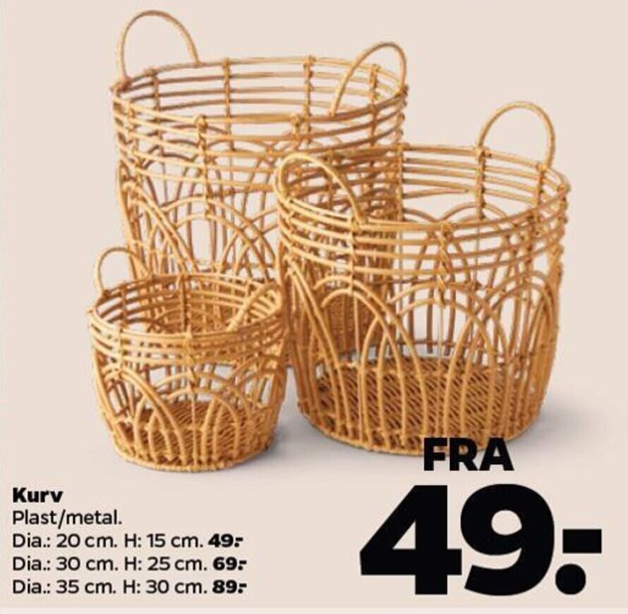 Kurv Plast Metal Tilbud Hos Netto