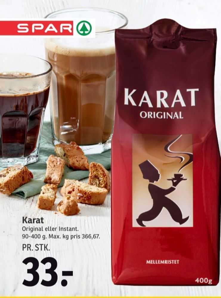 Karat Instant Kaffe Tilbud Hos Spar