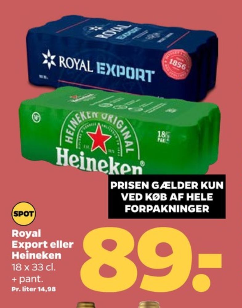 Export øl tilbud hos Netto