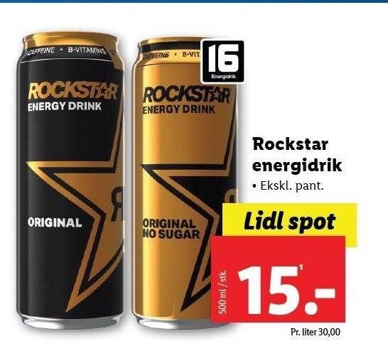 Rockstar Energidrik Tilbud Hos Lidl