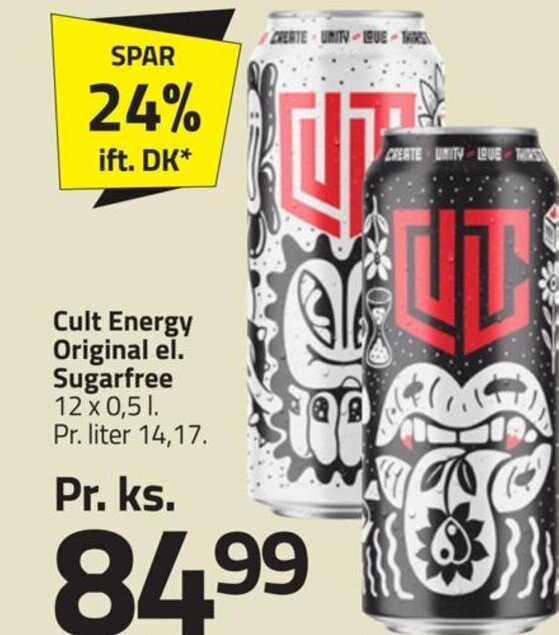 Cult Energy Original El Sugarfree Tilbud Hos Fleggaard